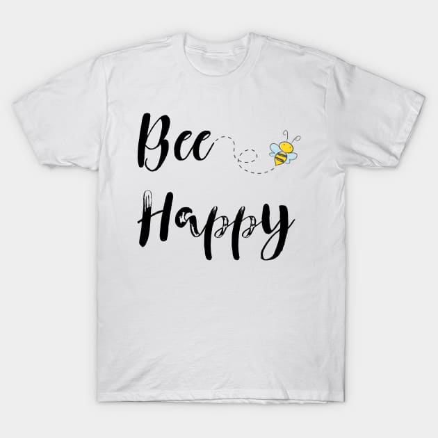 Cute BEE HAPPY Honeybee Gifts T-Shirt by gillys